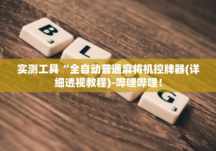 实测工具“全自动普通麻将机控牌器(详细透视教程)-哔哩哔哩! 实测工具“全自动普通麻将机控牌器(详细透视教程)-哔哩哔哩!