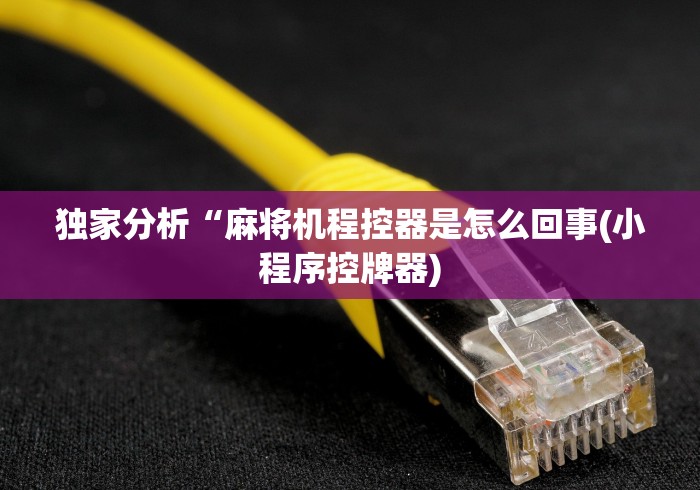 独家分析“麻将机程控器是怎么回事(小程序控牌器)