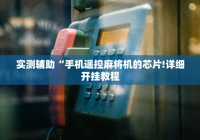 实测辅助“手机遥控麻将机的芯片!详细开挂教程 实测辅助“手机遥控麻将机的芯片!详细开挂教程