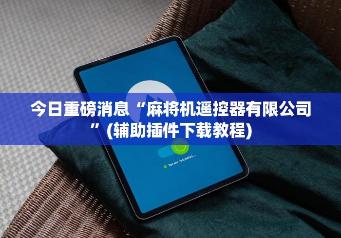 今日重磅消息“麻将机遥控器有限公司”(辅助插件下载教程)