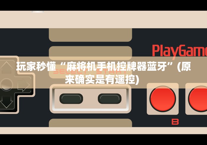 玩家秒懂“麻将机手机控牌器蓝牙”(原来确实是有遥控) 玩家秒懂“麻将机手机控牌器蓝牙”(原来确实是有遥控)