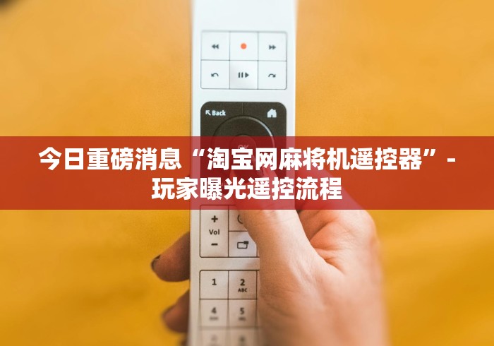 今日重磅消息“淘宝网麻将机遥控器”-玩家曝光遥控流程