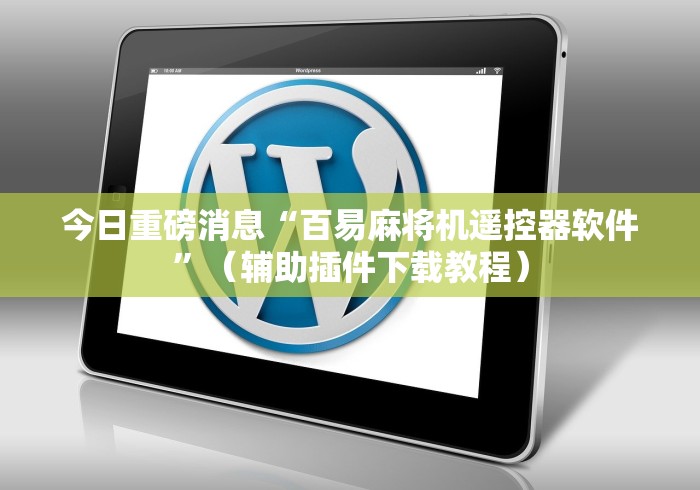 今日重磅消息“百易麻将机遥控器软件”（辅助插件下载教程）