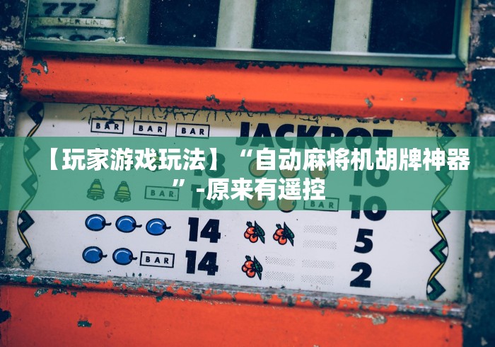 【玩家游戏玩法】“自动麻将机胡牌神器”-原来有遥控