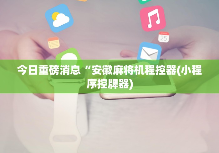 今日重磅消息“安徽麻将机程控器(小程序控牌器) 今日重磅消息“安徽麻将机程控器(小程序控牌器)