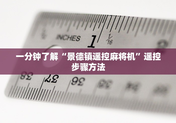 一分钟了解“景德镇遥控麻将机”遥控步骤方法