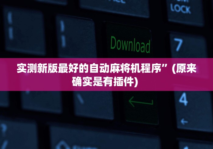 实测新版最好的自动麻将机程序”(原来确实是有插件) 