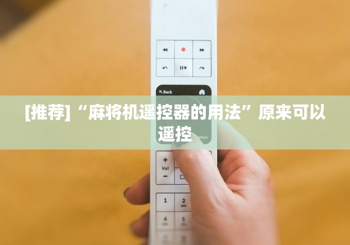 [推荐]“麻将机遥控器的用法”原来可以遥控