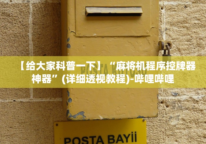 【给大家科普一下】“麻将机程序控牌器神器”(详细透视教程)-哔哩哔哩 【给大家科普一下】“麻将机程序控牌器神器”(详细透视教程)-哔哩哔哩