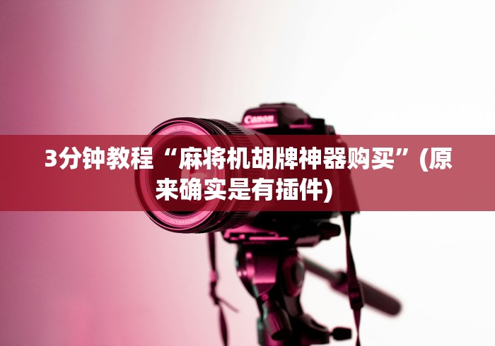 3分钟教程“麻将机胡牌神器购买”(原来确实是有插件) 3分钟教程“麻将机胡牌神器购买”(原来确实是有插件)