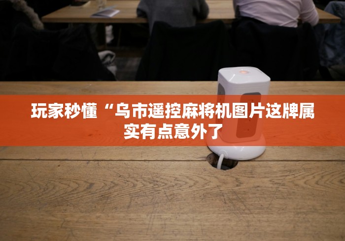 玩家秒懂“乌市遥控麻将机图片这牌属实有点意外了