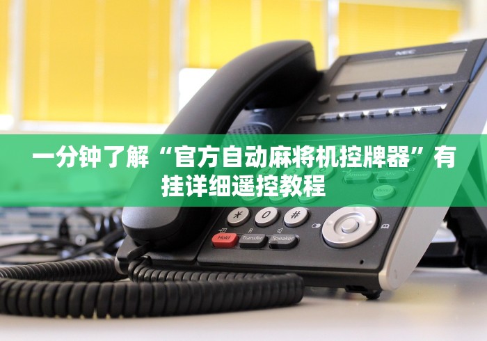 一分钟了解“官方自动麻将机控牌器”有挂详细遥控教程