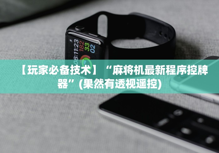 【玩家必备技术】“麻将机最新程序控牌器”(果然有透视遥控)