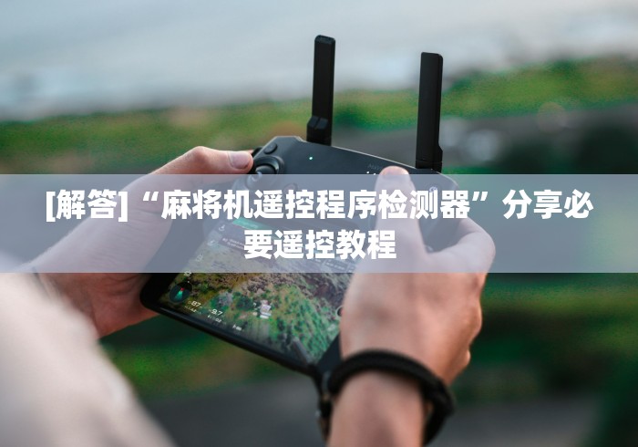 [解答]“麻将机遥控程序检测器”分享必要遥控教程