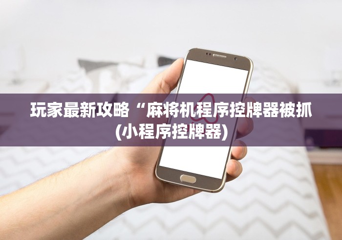 玩家最新攻略“麻将机程序控牌器被抓(小程序控牌器)