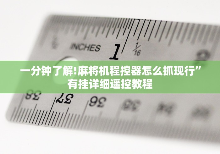 一分钟了解!麻将机程控器怎么抓现行”有挂详细遥控教程