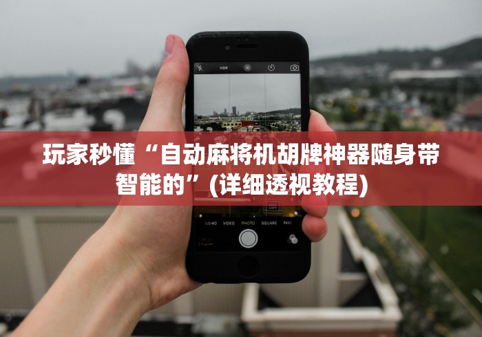 玩家秒懂“自动麻将机胡牌神器随身带智能的”(详细透视教程) 玩家秒懂“自动麻将机胡牌神器随身带智能的”(详细透视教程)