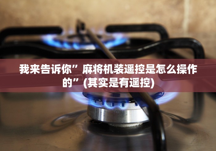 我来告诉你”麻将机装遥控是怎么操作的”(其实是有遥控)