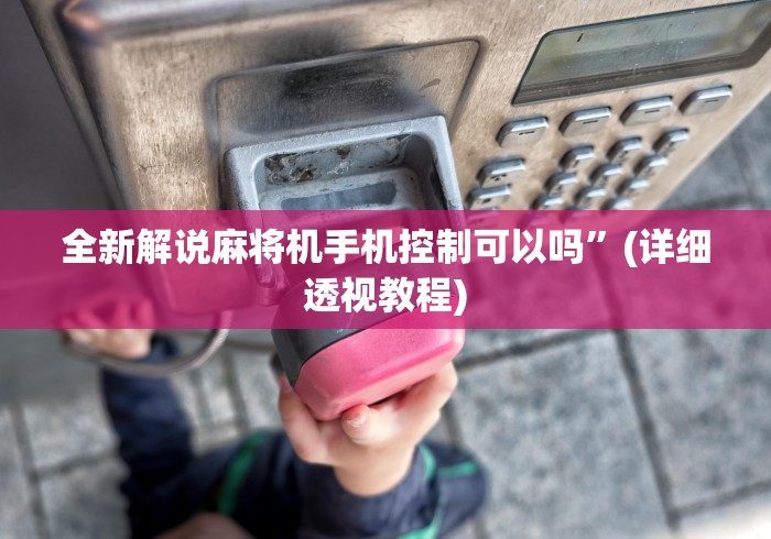 全新解说麻将机手机控制可以吗”(详细透视教程)